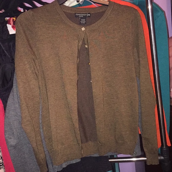 4 Cardigans for Sale (Orange, Green, Gray, Brown) - Picture 3 of 6